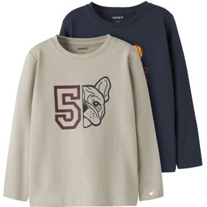 Name It - Langemouwshirt - Zacht Katoenjersey - 2-pack