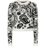 myMo - ROCKS - Trui - Zwart - Offwhite - Slanke Pasvorm - Lange Mouw