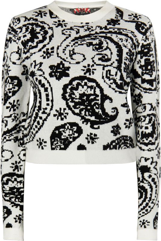 myMo - ROCKS - Trui - Zwart - Offwhite - Slanke Pasvorm - Lange Mouw