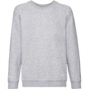 Fruit of the Loom Klassiek Raglan Sweatshirt voor kinderen/Kinderen (Heide Grijs)