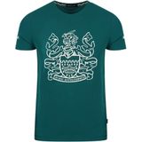 Aquascutum - QMT002M0-08 - T-shirt - Darkgreen, White - Heren