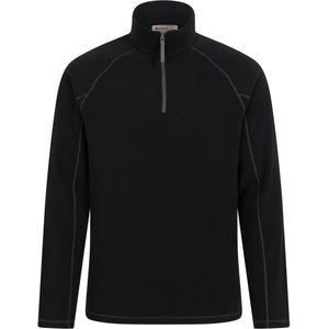 Mountain Warehouse Heren Ashbourne II Half Zip Fleece Top (Zwart)