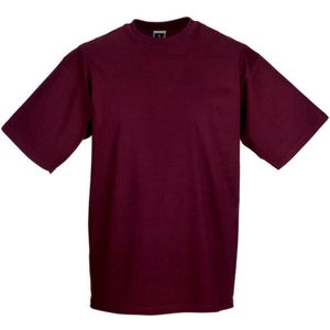 Russell Heren Organisch T-Shirt met korte mouwen (Bourgondië)