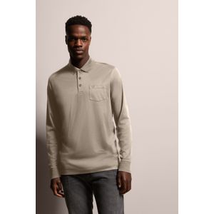 Bugatti - Polo - Lange Mouwen - Tweekleurige Gestructureerde Look