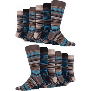 Sock Snob - Geklede Herensokken - Patroon - 12 Paar - 80% Katoen