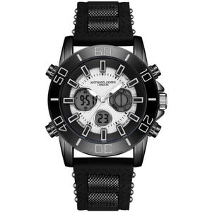 Anthony James Sports Chrono Black Garantietermijn van 5 jaar Horloge - Heren