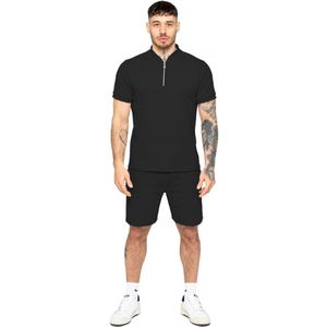 Enzo | Set van Textuur Wafel T-shirt en Shorts voor Heren