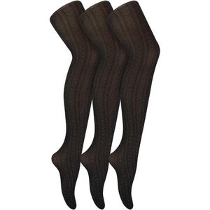 Sock Snob - 3 paar Glitterpanty's voor Dames in Goud of Zilver - Zwart / Zilveren Chevron