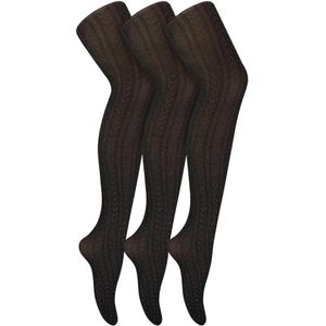 Sock Snob - 3 paar Glitterpanty's voor Dames in Goud of Zilver - Zwart / Zilveren Chevron