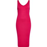 myMo at night - Gebreide Jurk - Fuchsia - 3/4 Lengte - Mouwloos