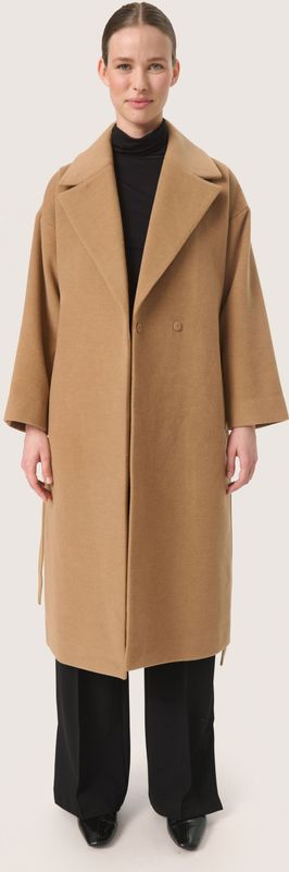 Jas - Burro Beige - Relaxed Fit - Midi Lengte - Lange Mouwen