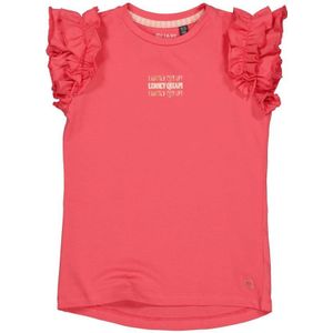 Quapi T-shirt Met Ruches Rood - Maat 3-4J / 98-104cm