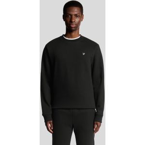 Lyle & Scott Diagonal Weave Crew Neck Sweatshirt - Zwart