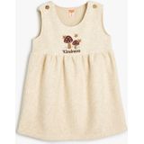 Koton - Jurk - Beige Gemêleerd - Katoen - Knielengte - Mouwloos