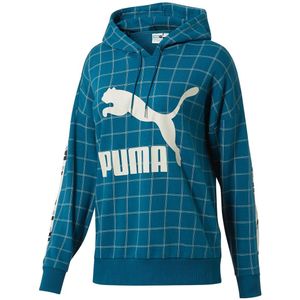 Puma - Graphic Logo - Long Sleeve Pullover - Teal - Dames Hoodie
