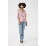 Blouse - Rood/Wit - Giselle - Wijde Blouse - Halve Mouw