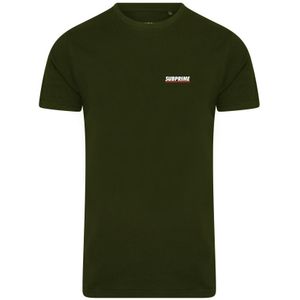Subprime Tee SS Shirt Chest Logo Army Groen