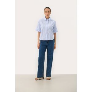 Korte mouwen shirt Baggy fit Blue Stripe