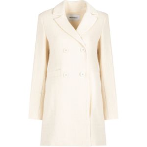 Silvian Heach - Double-Breasted Jas - Beige - Hoogwaardige Stof