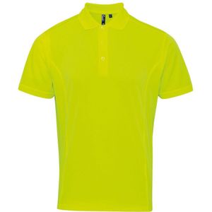 Premier Heren Coolchecker Pique Korte Mouw Polo T-Shirt (Neon Geel) - Maat 4XL