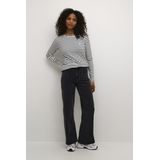 Jeans - Black Washed Denim - Regular Fit - Hoge Taille - Volledige Lengte