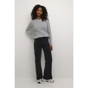 Jeans - Black Washed Denim - Regular Fit - Hoge Taille - Volledige Lengte