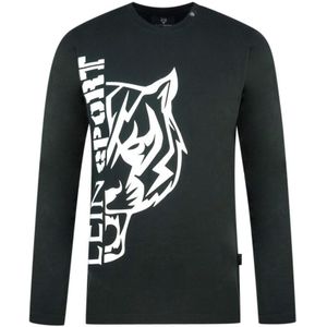 Plein Sport Tiger Side Logo zwart T-shirt met lange mouwen