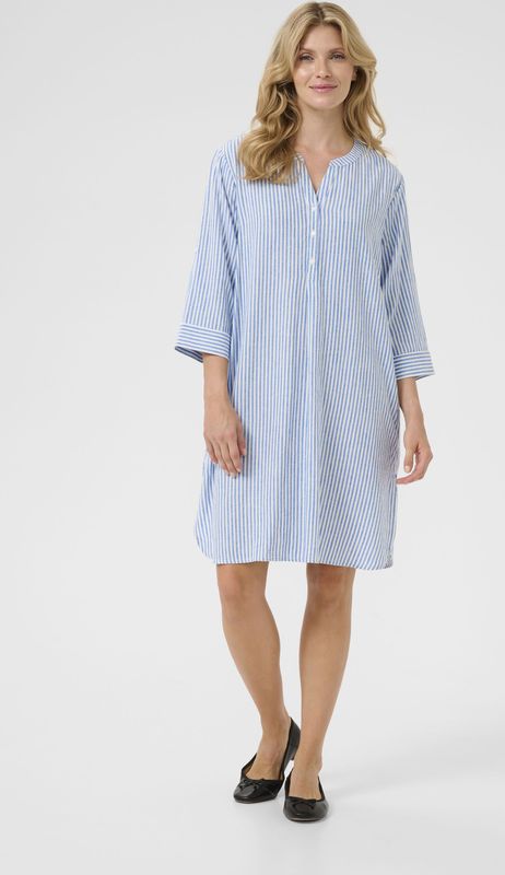 Milkboy - Straight Fit - Jurk - Blauw - Knie - 3/4 Mouwen