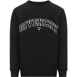 Givenchy sweatshirt met geborduurd logo en ronde hals in zwart