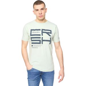 Crosshatch Heren Squarebox T-Shirt (Mint)