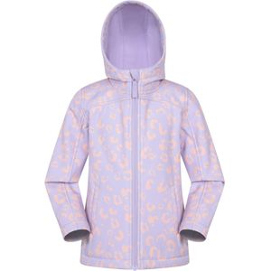 Mountain Warehouse Kinder/Kids Exodus Bedrukt Waterafstotend Soft Shell Jasje (Lichtpaars)