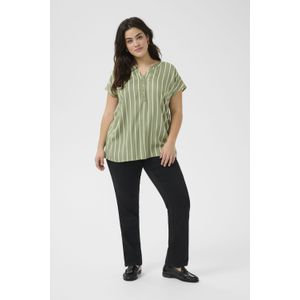 Mouwloos shirt Regular fit Oil Green/ Moonstruck Stripe green