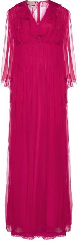 Gucci - Silk Midi Jurk - Roze - 100% Zijde