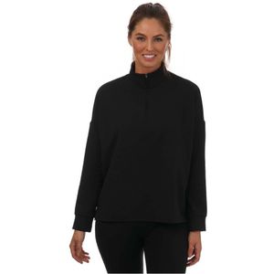 Castore Active Kort Technisch Sweatshirt Voor Dames, Zwart - Maat 36