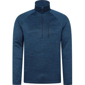 Mountain Warehouse Heren Midlayer met halve rits (Donkerblauw)