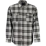 Flannel Shirt - Zwart - Katoenen Overhemd - Lange Mouwen - Italiaanse Kraag