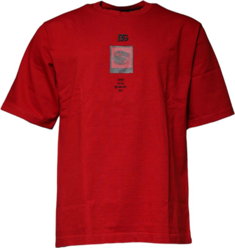 Dolce & Gabbana - DG Eye - T-shirt - Rood - Katoen - Korte Mouwen