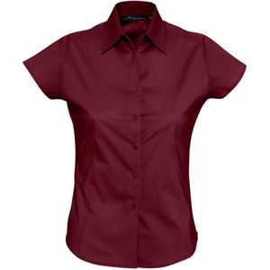 SOLS Heren Broadway Short Sleeve Fitted Work Shirt (Medium Bourgondië)