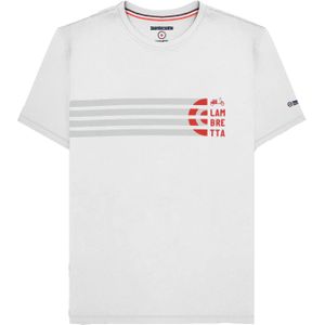 Lambretta Heren SS25 Scooter Strepen T-Shirt (Wit)