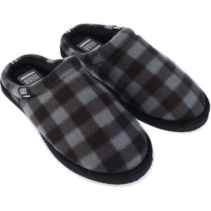 Men's Jack Jones Far Check 2.0 Slipper in Grey