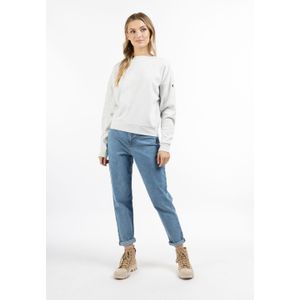 Sweatshirt - Mélange - Opstaande Kraag - Losse Pasvorm - Lange Mouw