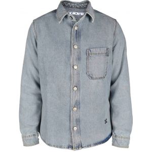 Gebroken wit overhemd blauw