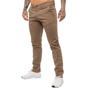 Enzo | Heren slim fit stretch chinojeans - beige