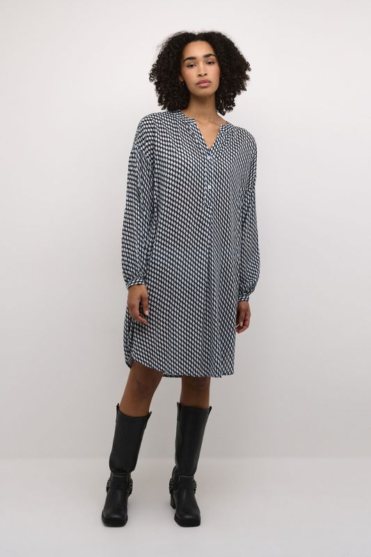 Kaffe - Blousejurk - Donkerblauw - Model Aber