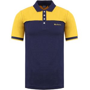 Ben Sherman - Colour Block - Poloshirt - Navy/Geel