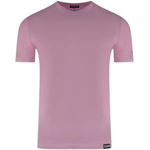 Dsquared2 Logo on Sleeve Pink Underwear T-Shirt