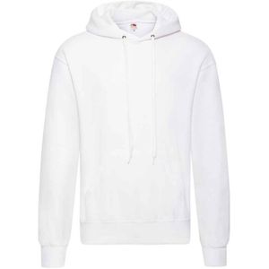 Fruit of the Loom Heren Klassiek Heather Hooded Sweatshirt (Wit)