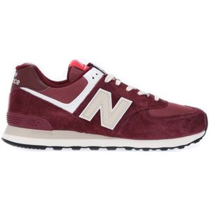 Men's New Balance 574v2 Trainers in red maroon