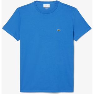 Heren Lacoste Pima Katoen T-shirt in Blauw