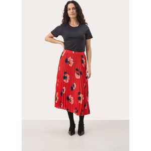 Rok Regular fit Mars Red Blurred Flower multicolour